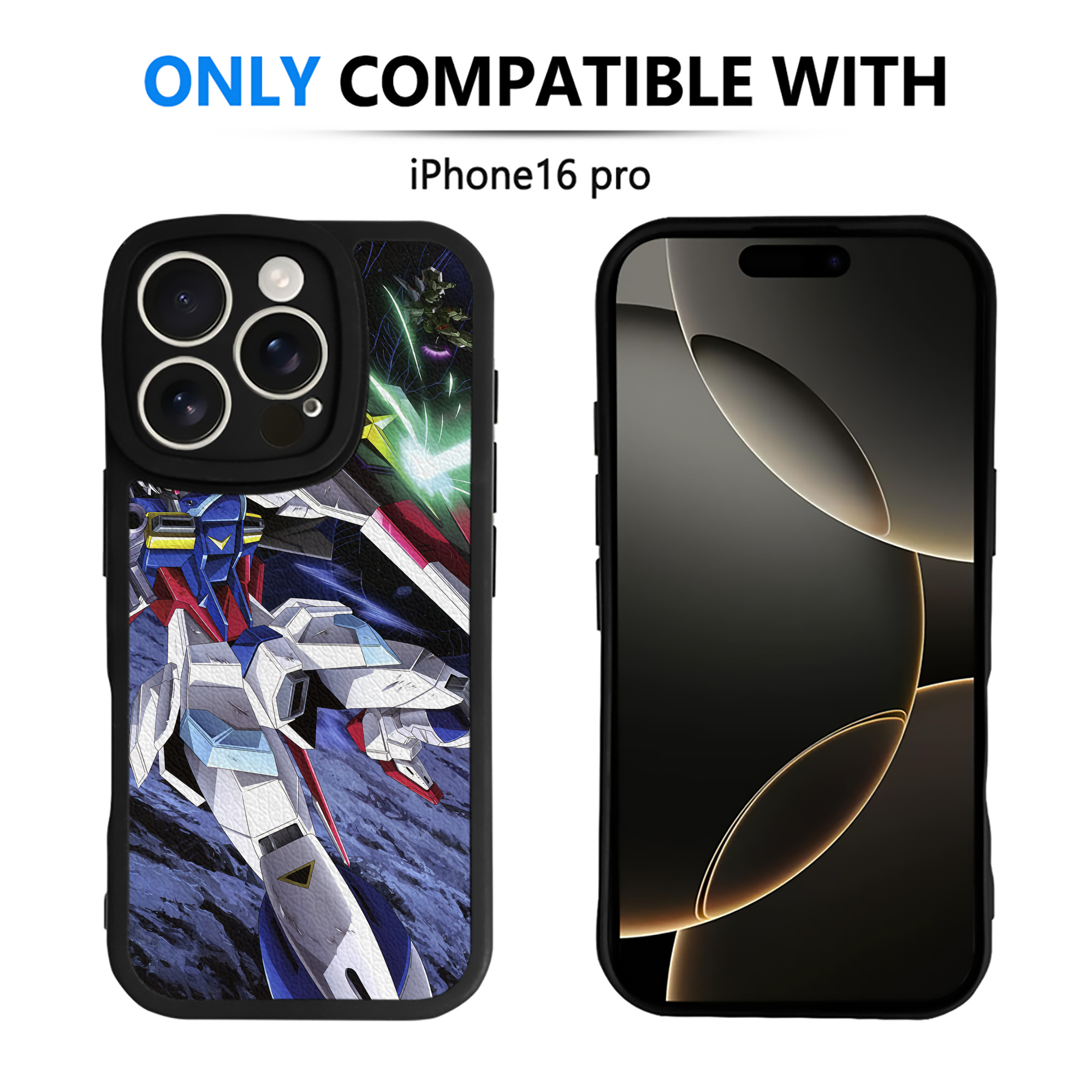（画像用） 機動戦士ガンダム Mobile Suit Gundam 【iPhone 16シリーズ対応】シリコンスマホケース（レザー調） 材質：シリコン